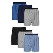 Hanes Men's Value Pack Knit Boxers, 6 Pack