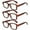 3 Pairs of Brown, variant on 3 Pairs of Mens Square Reading Glasses Classic Blue Light Blocking Matte Green Readers +2.50