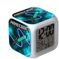 thumbnail image 1 of Minecraft Reloj despertador colorido Led que cambia de color Reloj de dibujos animados Estudiante Luz nocturna silenciosa Regalo de Navidad Regalo de cumpleaños 01, 1 of 1