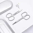 thumbnail image 7 of Pinkiou 2 Pieces Curved and Round Facial Nose Hair Scissors for Men Women Stainless Steel Set with Storage Box Moustache Scissor Beard Trimming Scissors Safety Use for Eyebrows Eyelashes Ear, 7 of 7