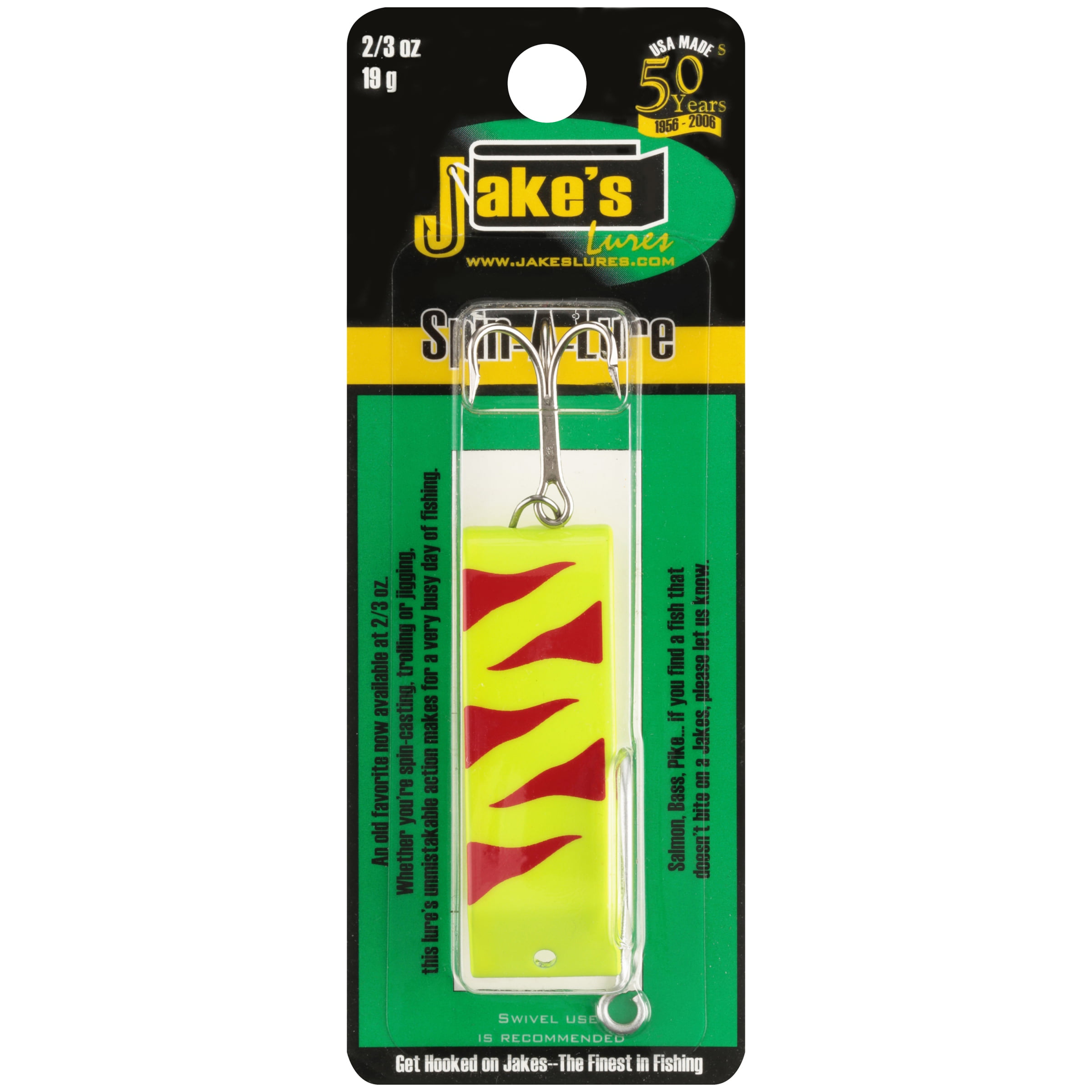 Jake's Lures Spin 2/3 ounce Silver with Red, Spinnerbaits
