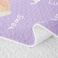 thumbnail image 5 of Homewish Lovely Dog Quilt King,Luck Good Sweet Day My Cute Puppies Print King Coverlet Set,Purple,3pcs, 5 of 7