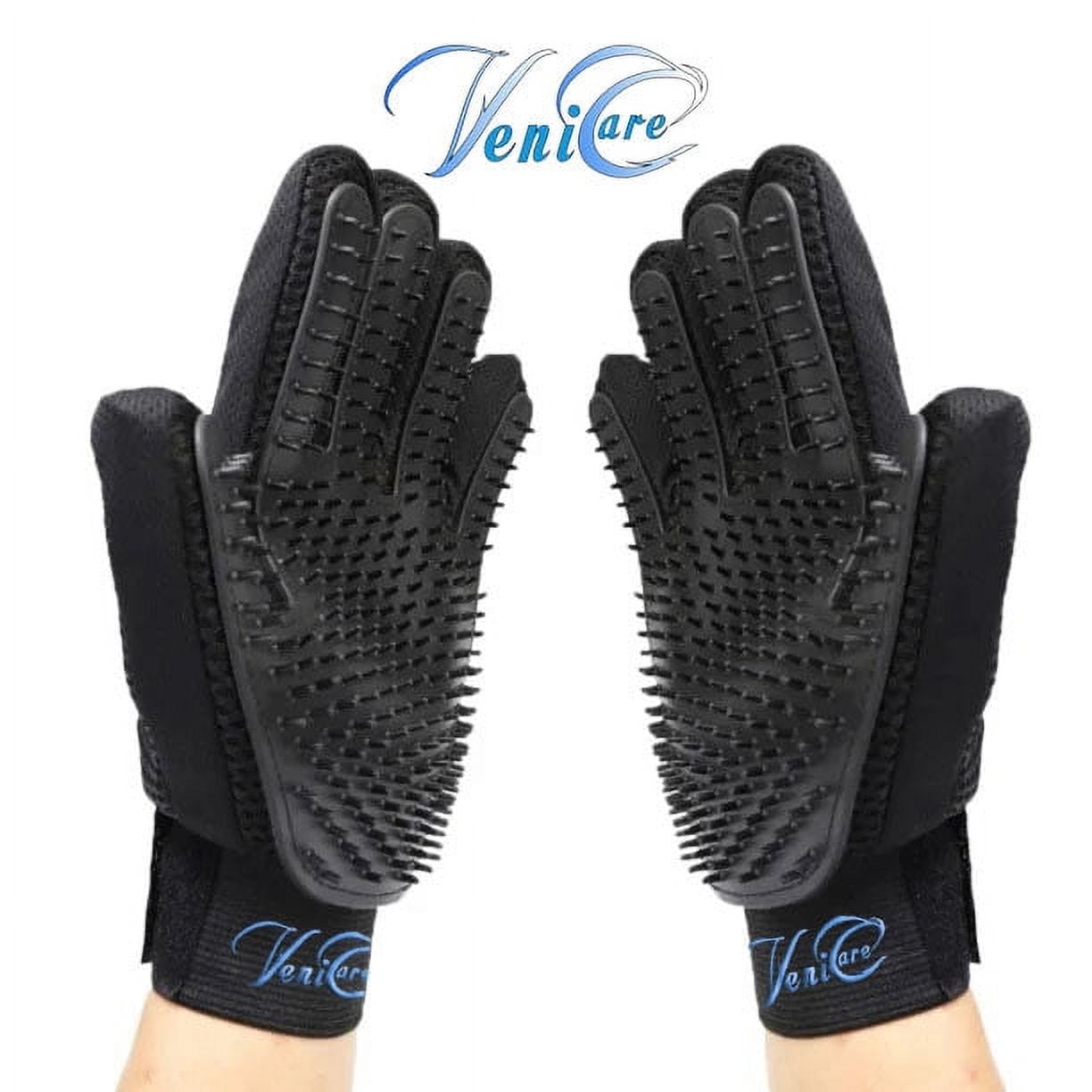 VeniCare Pet Grooming Gloves Brush, Black photo 1