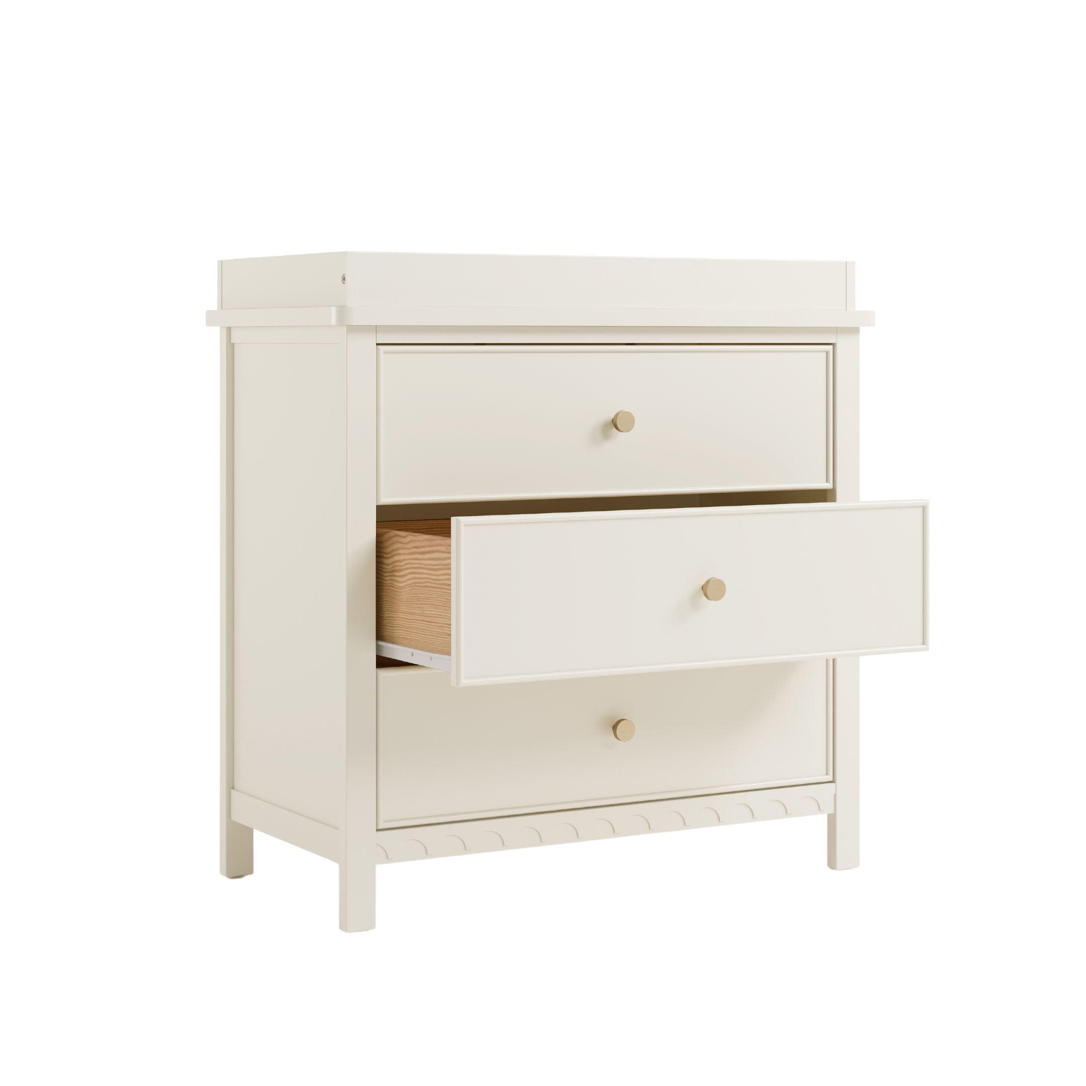 Graco Sasha 3 Drawer Dresser with Infant Changing Topper, Frosted Oat