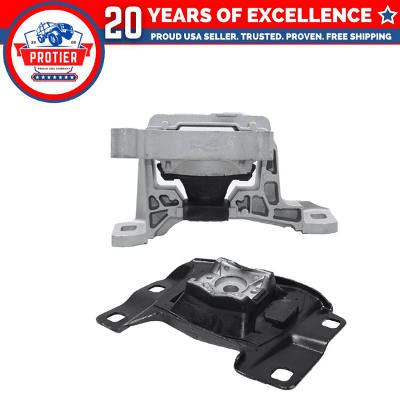 Motor & Trans Mount 2PCS Set Fit 17-19 Ford Escape 1.5L/ 13-16 Escape 1.6L Turbo Replaces A5592 A5612
