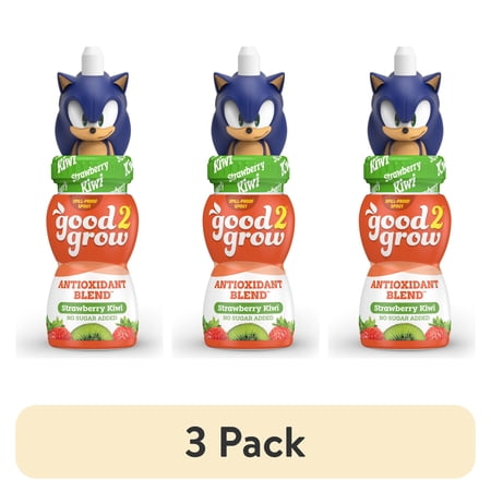 (3 pack) good2grow 6oz Strawberry Kiwi Antioxidant Blend Single Serve (Character Tops Vary)