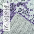 thumbnail image 5 of Ultrug Vintage Floral Print Rugs Soft Boho Carpet Retro Distressed Area Rug for Living Room Bedroom Home Decor,6'x9',Purple, 5 of 7