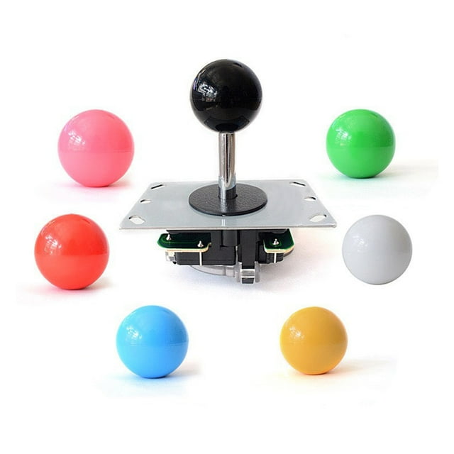 Maoww Bascule Arcade Accessoires Machines Distributrices Jeux Fonction Levier Contrôleur Joystick Opération Zéro Délai Boule Dessus Noir