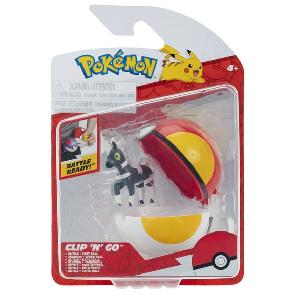 Pokemon Clip ‘N’ Go Blitzle and Fast Ball - Includes 2 inch Battle Figure and Fast Ball Accessory