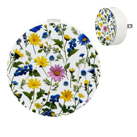 

YZUOUZY Lamp for Bedroom Nightlight Small Bedside Lamps Set of 2 Wildflower Twigs Beautiful Ink Drawing