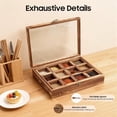 thumbnail image 5 of Miumaeov Wooden Spice Box,Handmade Masala Dabba Organizer, 12 Removable Compartments,Kitchen Storage for Herbs,Seasonings,Dry Fruits, 5 of 13