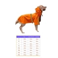 thumbnail image 2 of Methold Reflectante mascota perro cachorro gato con capucha impermeable impermeable chaqueta con capucha Ropa para mascotas naranja XXXXL, 2 of 6