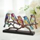 thumbnail image 1 of Adorno de mesa de pájaros en rama, colección de figuras decorativas para interiores, estatua de pájaro para chimenea, estante de entrada, sala de , 5 5 pájaros, 1 of 8