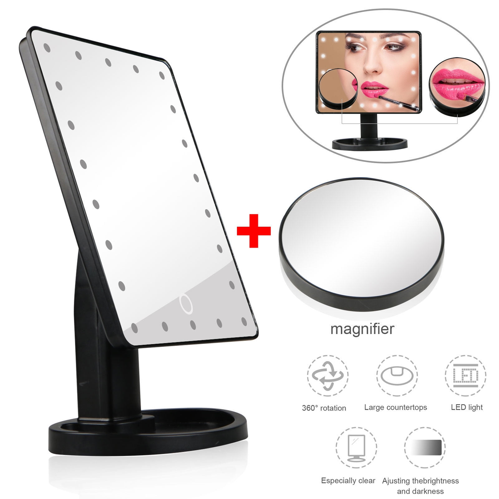 Eeekit Makeup Mirror Touch Screen 20 Led Lighted Vanity Mirrors