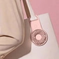 thumbnail image 5 of Mini Handheld Fan, Portable Personal Cooling Fan with Carabiner Clip, Rechargeable 3 Speed Buckle Hand Fan, Lightweight Pocket Size Hanging Buckle Fan, Battery Operated Small Hand Fan, Pink, 5 of 5