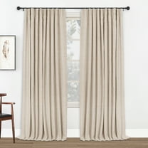 Blackout Curtains 2 Panels Set, Linen Textured Blackout Drapes, Thermal Insulated Curtains for Bedroom Living Room, W50" X L120" Oatmeal