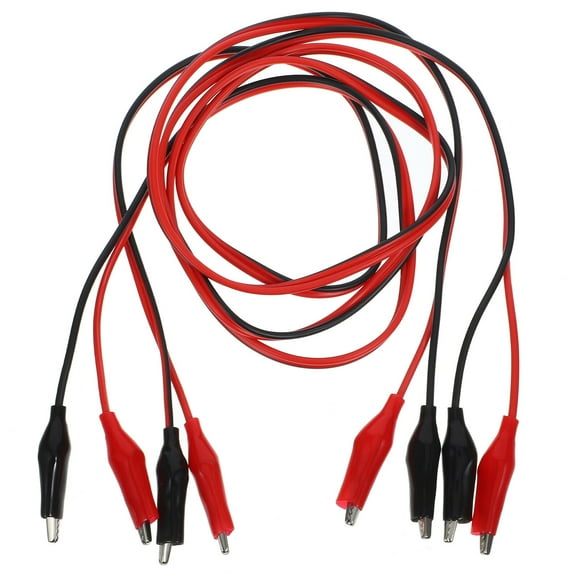 2pcs Alligator Clip With Wire Alligator Clip To Alligator Clip Jumper Wire For Testing