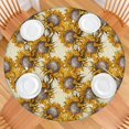 thumbnail image 2 of Beige Sunflower Pattern Round Fitted Tablecloth with Elastic Edge,Dining Table Cover Waterproof,Outdoor Round Tablecloth for Camping,Dining,Indoor and Outdoor, 2 of 7