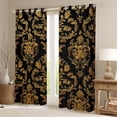 thumbnail image 2 of Manfei Female Men Hippie Damask Black Out Curtains,Traditional Flower Curtains Pack of 2 (42x63 Each),Bohemian Chic Floral Bedroom Curtains,Luxury Bedroom Decor, 2 of 6