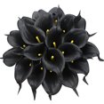 thumbnail image 2 of MUYHOME 20pcs Flores negras CALLA CALLA FLORES DE LILY PARA DIY Centres de ramas para bodas nupciales Decoración del hogar (negro) Veryhome Ver descripción, 2 of 2