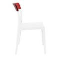 thumbnail image 4 of Pemberly Row Patio Indoor/Outdoor Dining Chair in White Transparent Red, 4 of 8