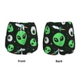 thumbnail image 3 of Balery Eyeball Monster Pattern Women's Running Shorts with Liner 2 Pockets Elastic Workout Athletic Gym Yoga Shorts-Small, 3 of 7