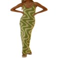 thumbnail image 1 of Female Slip Dress  Checkerboard Print Sleeveless Spaghetti Strap Low-Cut Backless One-Piece for Summer  S/M/L, 1 of 6
