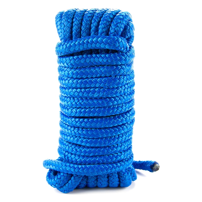 New England Ropes 3/8" X 15' Nylon Double Braid Dock Line - Blue With Tracer