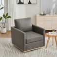 thumbnail image 7 of Upholstered Swivel Accent Chair and Comfy Accent Single Sofa Chair,Mid Century Modern Accent Chair, 360 Degree Club Chair, Lounge Armchair for Living Room Bedroom Apartment Nursery,Gray, 7 of 7