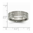 thumbnail image 2 of Titanium Notched and Grooved 6mm Satin Band Ring - Size 10, 2 of 2