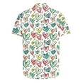 thumbnail image 5 of BiZtdJrK Sales For Today On Walmart Short Sleeve Button Down Men, 2025 Valentine's Day Clothes Fashion Graphic Dressy Turndown Collar T-Shirt Holiday Beach Blouses Multicolor 5XL, 5 of 6