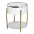 thumbnail image 5 of Furniture of America Haft Wood End Table with Hidden Storage in White, 5 of 5