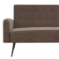 Z by Novogratz Stevie Futon, Convertible Sofa Bed & Couch, Pink Velvet