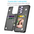 thumbnail image 2 of Samsung Galaxy A52 / A52 5G / A52S 5G Wallet Case Tiflook Minimalist PU Leather ID Cash Credit Card Holder Slots Magnetic Closure Folio Flip Cover [Black], 2 of 7