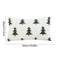 thumbnail image 3 of Anhility Christmas Throw Pillow Covers 12 x 20 in 3D Christmas Tree Pillow Pattern Rectangle Case Plush Faux Fur Soft Cozy Cover for Christmas December Holiday Cushion Cover, Green, 3 of 6