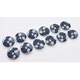 thumbnail image 7 of IBA Indianbeautifulart Blue 25 Mm Floral Texture Shirting Printed Canvas Fabric Buttons Round 2 Hole&nbsp;Decorative Buttons For Sewing Crafting Pack Of 50, 7 of 7