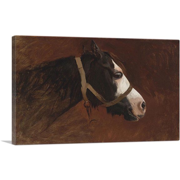 ARTCANVAS Profile Of a Horse Canvas Art Print by Jean Leon Gerome - Size: 26" x 18" (1.50" Deep)