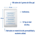 thumbnail image 2 of Gel de Sílice 5g 100pz Silica Gel Para Humedad DeseCamen SOBRES 2G, 2 of 2