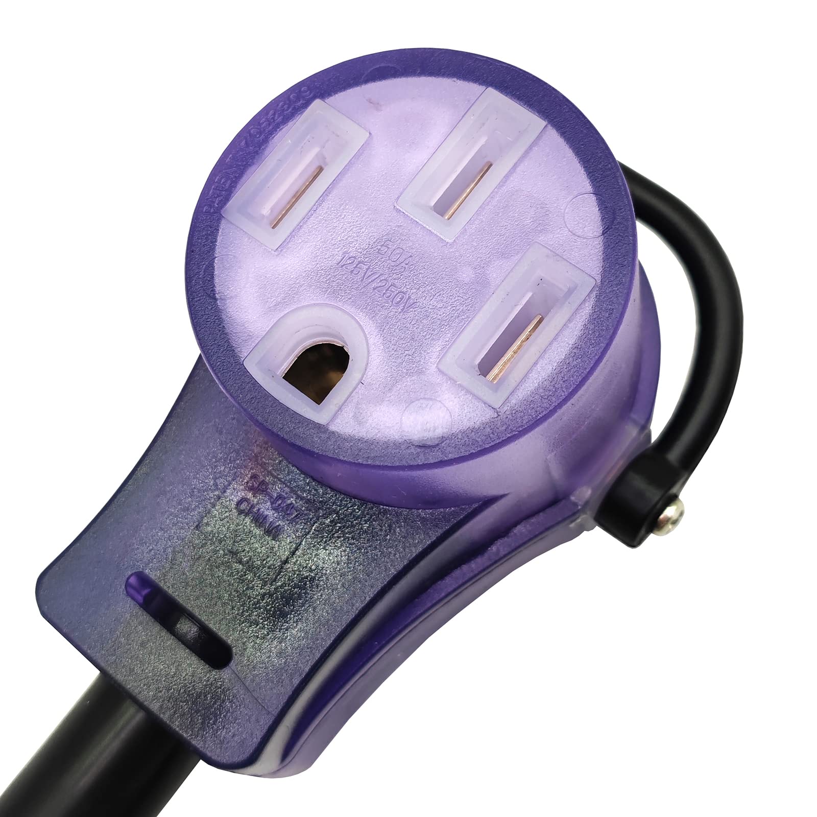 Parkworld 691845C Power Adapter cord 4-Prong Generator 30A Locking L14-30P Male to RV 50 AMP 14-50R Female with Handle (25FT)