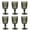 Grey, variant on KINGSTONE Drinkware Set,6-Piece Vintage Embossed Stemmed Glass Goblets,9.47oz