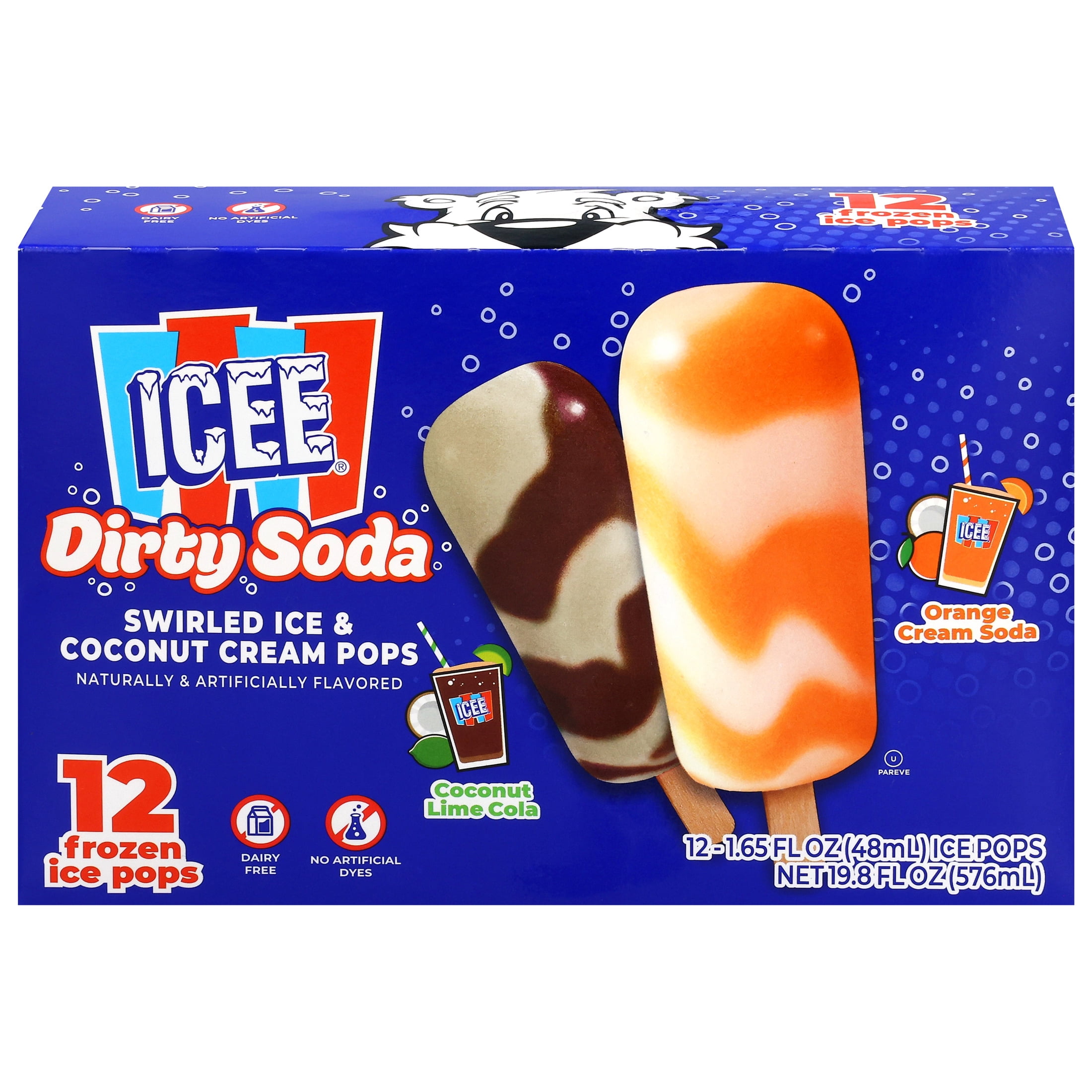 ICEE® Dirty Soda Swirled Ice & Cream Pops
