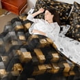thumbnail image 4 of Castle Fairy Geometric Checkered Bedding Comforter Set,Retro Plaid Grid King Bedding Sets, 4 of 8