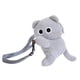 thumbnail image 4 of Toy de Peluche de Bolso Cruzado en Forma de Gato para Mujeres para Mujeres para La Fiesta de Los Viajes de Regalo Gris, 4 of 8