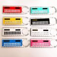 thumbnail image 2 of Mini Ultra-thin Straight Ruler with Solar Calculator Magnifier Multifunction Calculator School Office Supplies, Red, 2 of 6