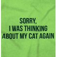 thumbnail image 2 of Thinking About My Cat Again Funny Men's Graphic T Shirt Tees Brisco Brands S, 2 of 6