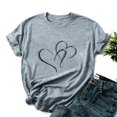 thumbnail image 4 of Dyegold Heart Shirts For Women Summer Casual Cute Funny Graphic Tees Short Sleeve Crew Neck Loose Tops Basic Blouses Tunics, 4 of 7