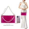 thumbnail image 3 of Kwuty Women Satin Evening Handbag Wedding Prom Clutch Purse Formal Cocktail Party Clutches Shoulder Bag with 2 Bag Chains, 3 of 9