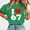 Green, variant on Funny Six Seven 6 7 Graphic Tees Short Sleeve Valentine's Day Heart T-Shirt Tops
