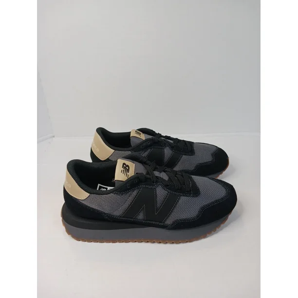 New Balance 237 Running Shoes Men's Black Suede Mesh Lace Up MS237LOB Size 9D