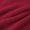 thumbnail image 4 of PiccoCasa 100% Cotton Soft Knitted Throw Solid Blanket for Couch Sofa Bedroom, Burgundy 60"x79", 4 of 8